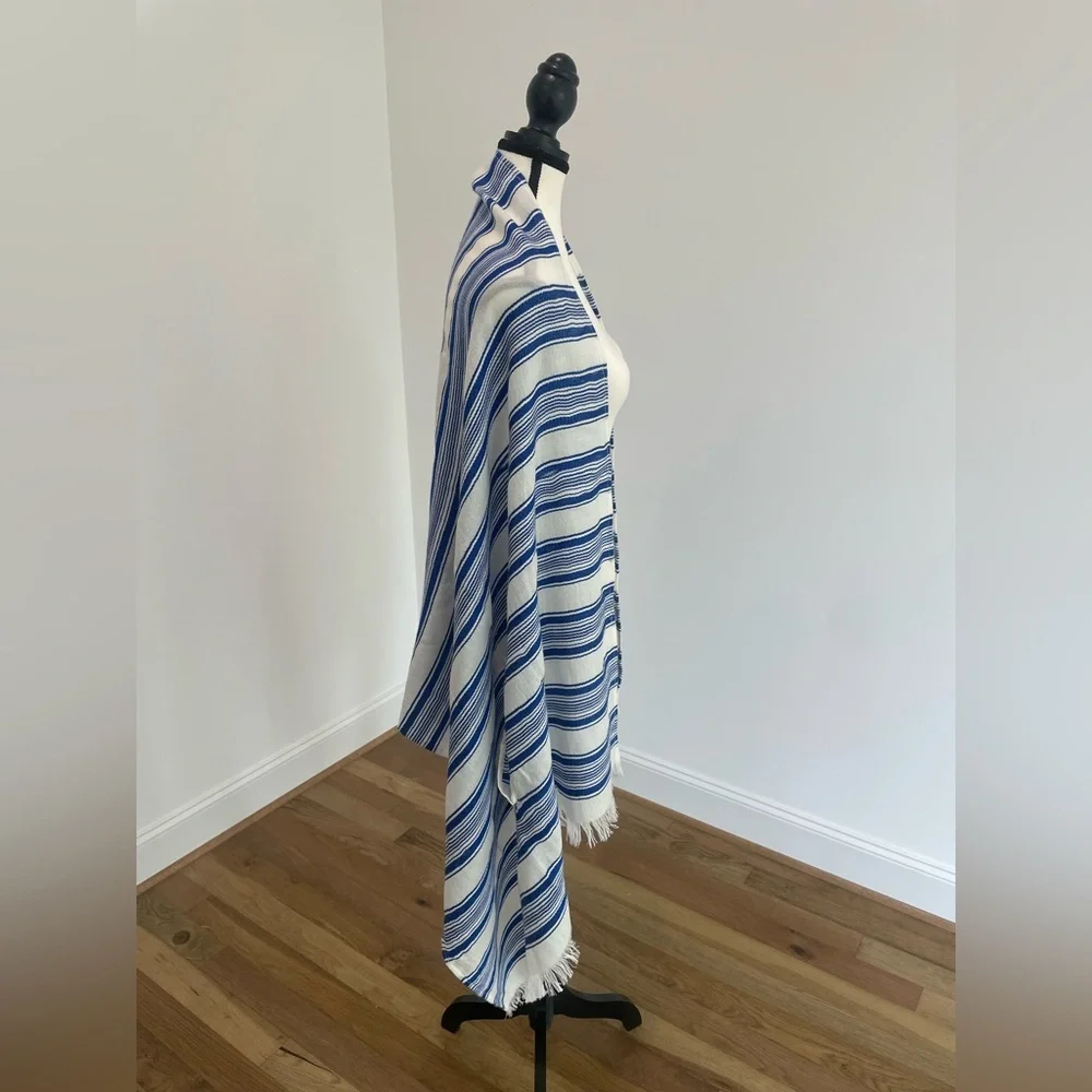 J Crew Summerweight Cape Scarf in Blue Scarf